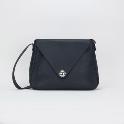 エルメス HERMES クリスティーヌ35 クリスティーヌ 35 バッグ ショルダーバッグ ブッフル ブルーオブスキュール ダークブルー 青 シルバー金具