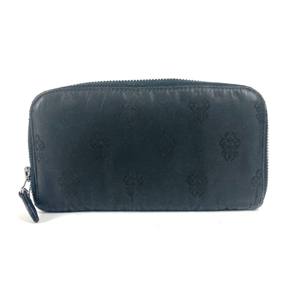 クロムハーツ CHROME HEARTS ロゴ ラウンドファスナー ロングウォレット 長財布 ナイロン ブラック