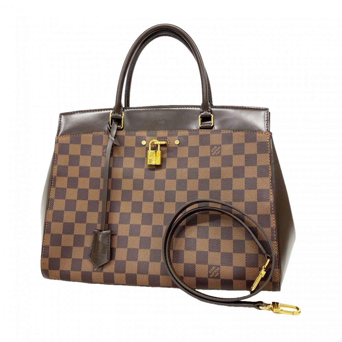 【6dd4583-k】ルイヴィトン ハンドバッグ ダミエ リヴォリMM N41150 エベヌ 2wayバッグ【中古】レディース