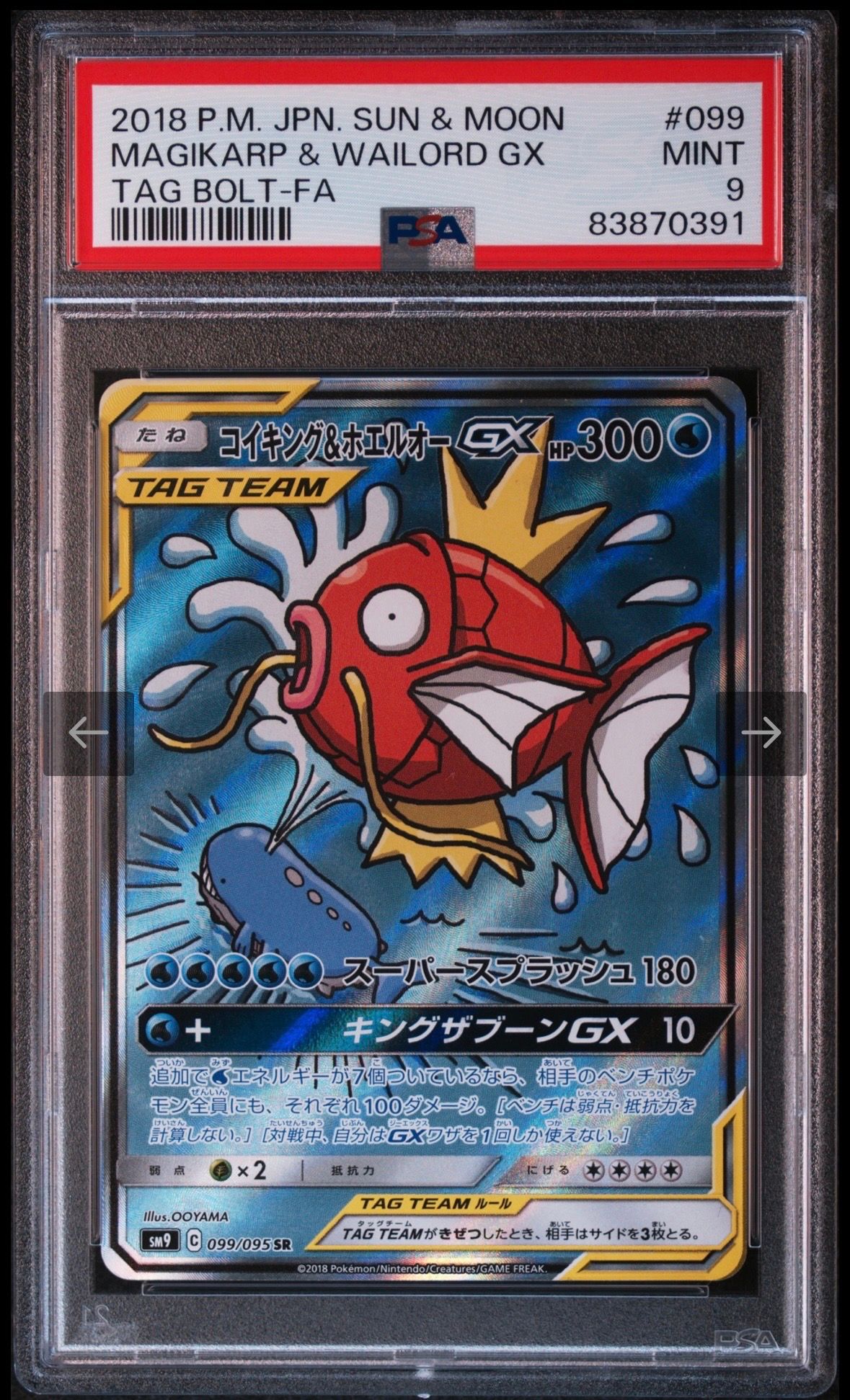 コイキング&ホエルオーGX SR: SA[SM9 099/095](拡張パック「タッグボルト」)