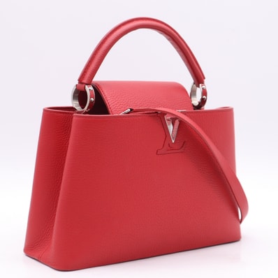 美品 LOUIS VUITTON ルイ・ヴィトン トリヨンレザー カプシーヌPM M42237 2wayハンドバッグ レッド トリヨンレザー レディース