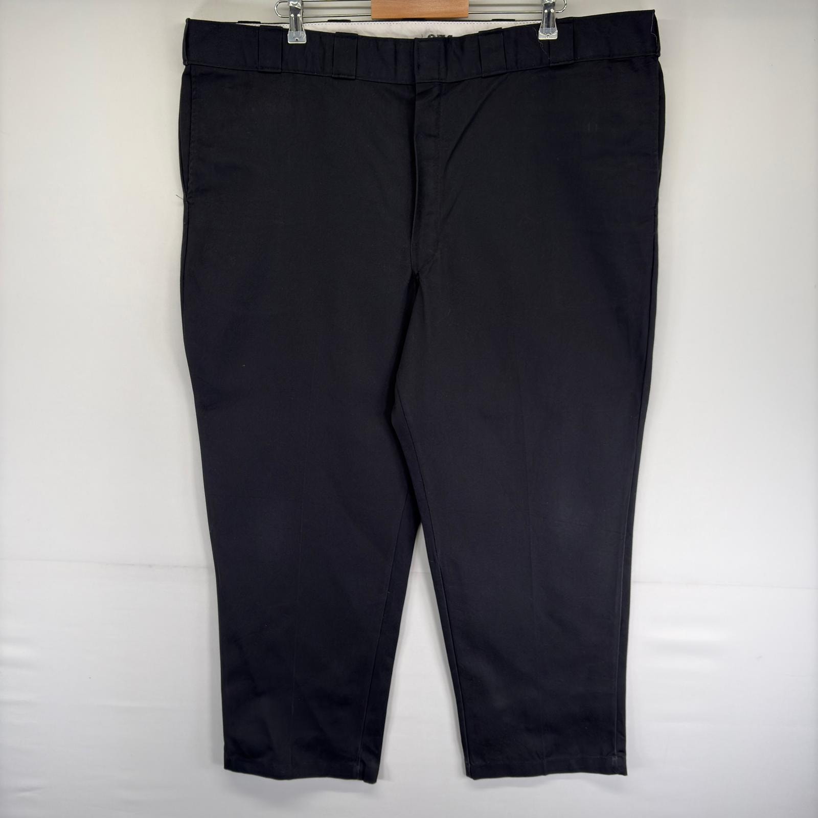 古着 ディッキーズ Dickies パンツ ワークパンツ 874 ストレート ジッパーフライ 大きいサイズ チノパン W48 L30  ブラック系 メンズ