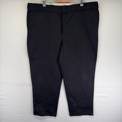 古着 ディッキーズ Dickies パンツ ワークパンツ 874 ストレート ジッパーフライ 大きいサイズ チノパン W48 L30 ブラック系 メンズ