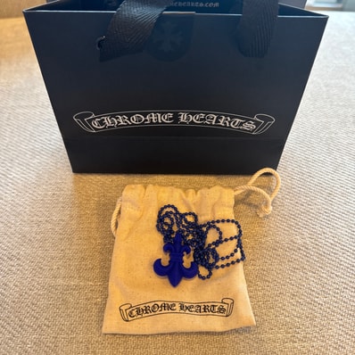 Chrome Hearts BS Fleur Silicone Rubber Necklace "Blue"