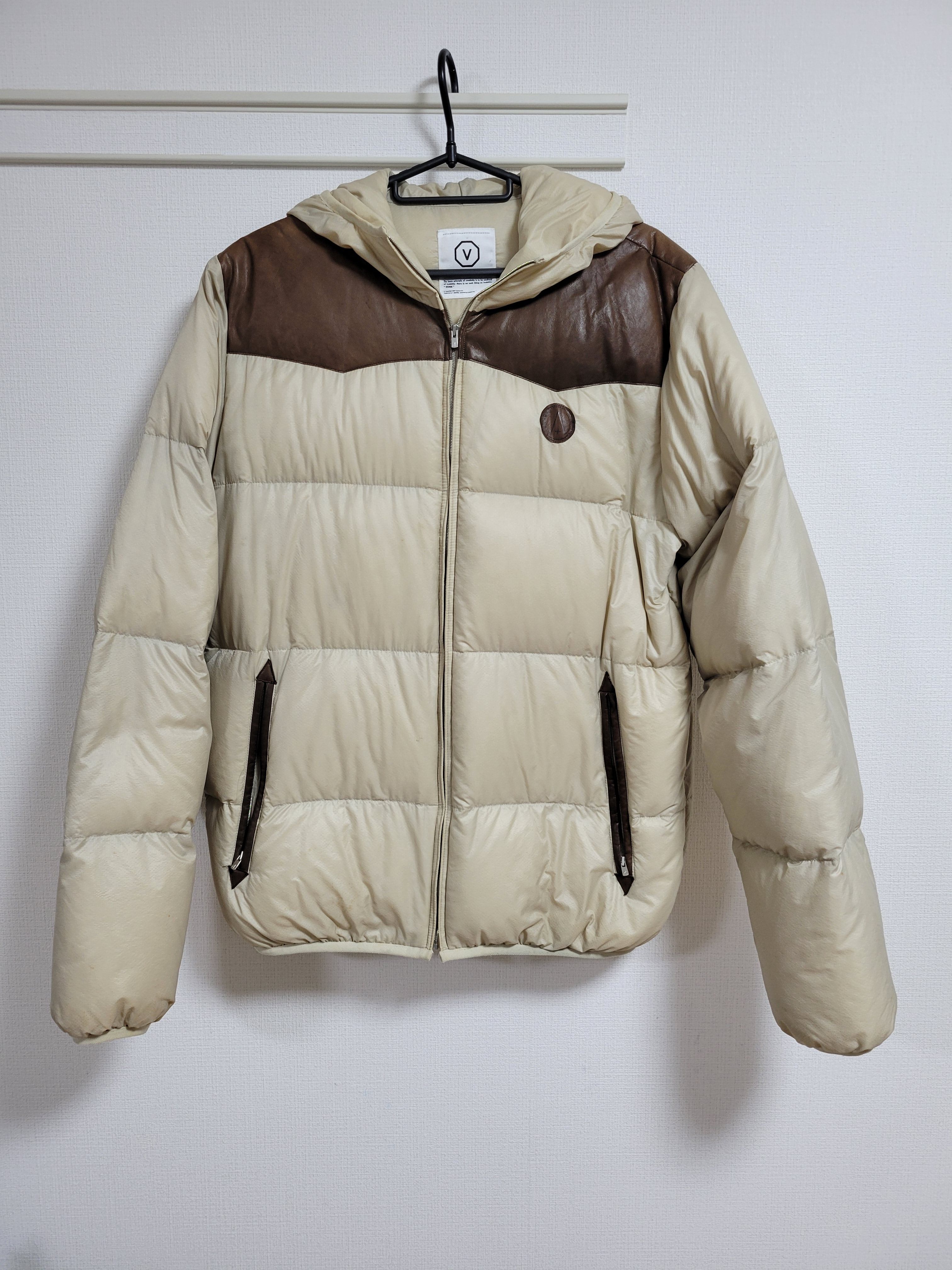 ヨークレザーダウンジャケット