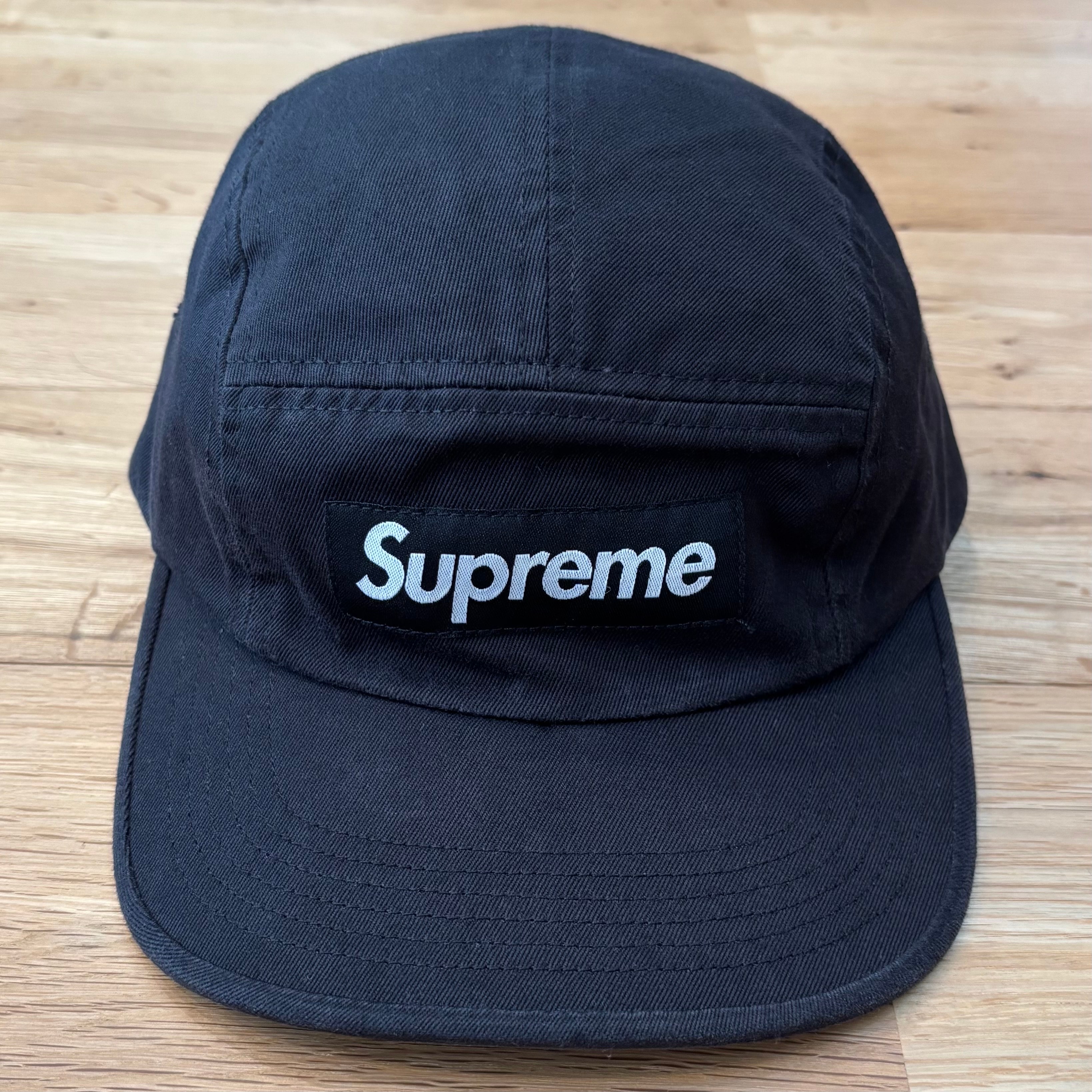 Supreme Washed Chino Twill Camp Cap (24FW) "Black"