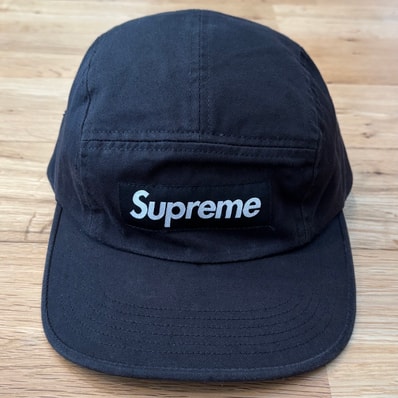 Supreme Washed Chino Twill Camp Cap (24FW) "Black"