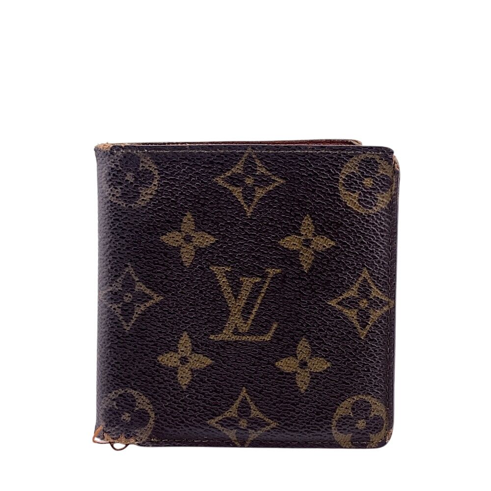 ルイヴィトン LOUIS VUITTON 札入れ モノグラム ポルト ビエ・6カルト クレディ 二つ折り財布 M60929 ブラウン