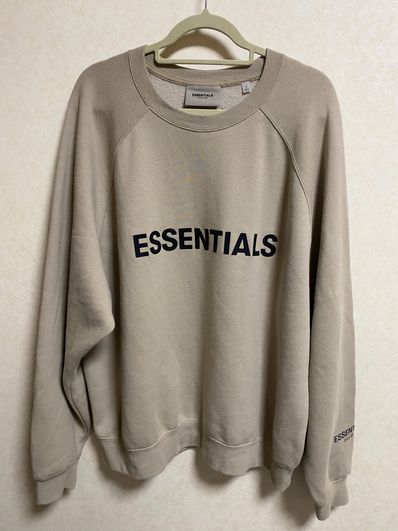 FEAR OF GOD ESSENTIALS 3D Silicon Applique Crewneck "Tan/String"