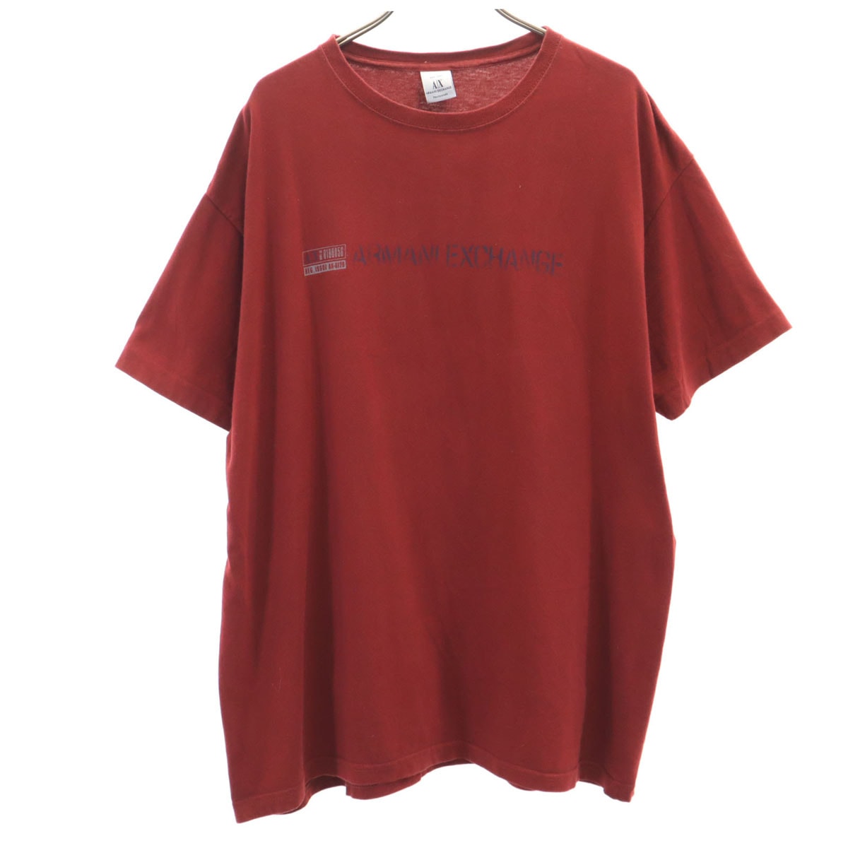 ARMANI EXCHANGE アルマーニエクスチェンジ USA製 半袖 Tシャツ L レッド系