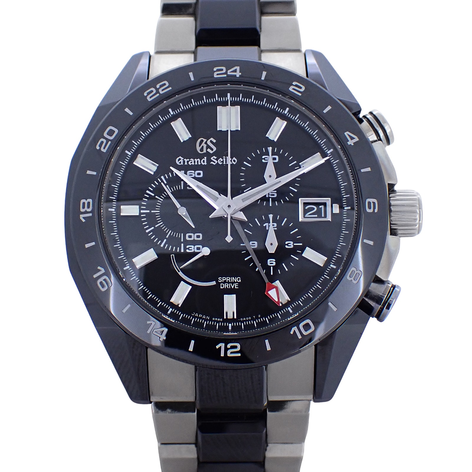 マスターショップ限定 SEIKO セイコー  グランドセイコー ブラックセラミックスコレクション  SBGC223 9R86-0AG0  スプリングドライブ GMT  メンズ 腕時計
