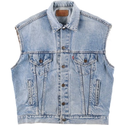 古着 90年代 リーバイス Levi's カットオフ デニムベスト USA製 メンズM相当/eaa585827
