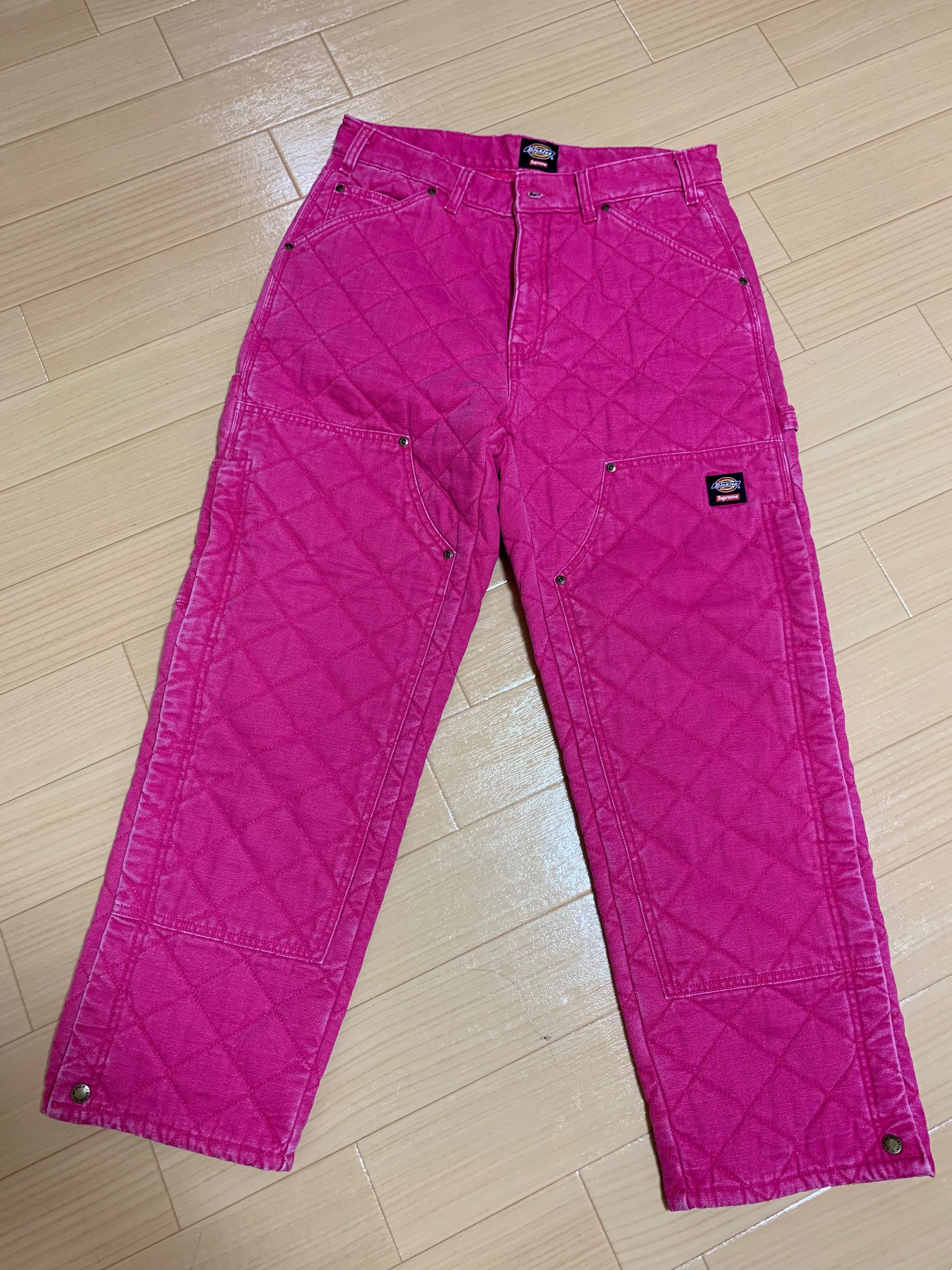 Supreme x Dickies Quilted Denim Work Pant "Pink"