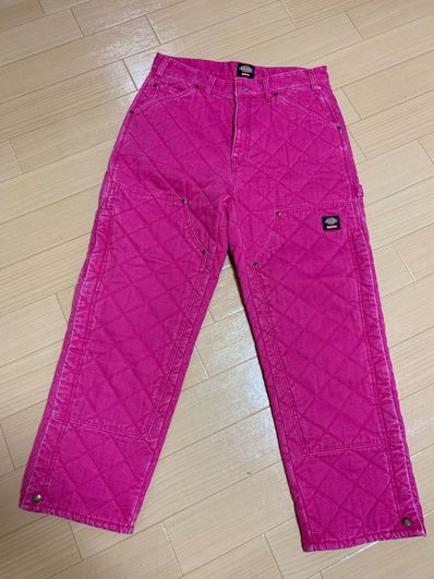 Supreme x Dickies Quilted Denim Work Pant "Pink"