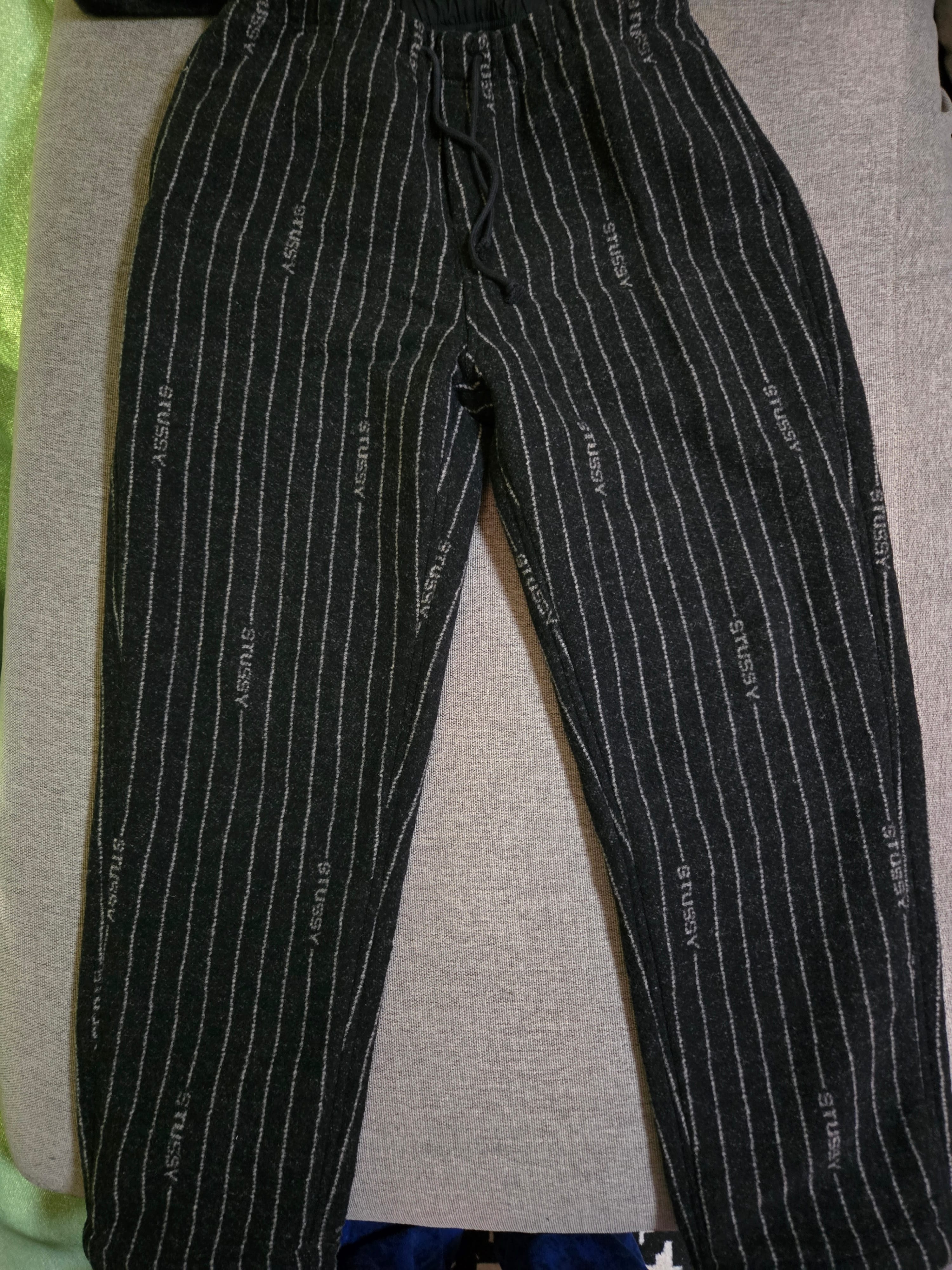 Stussy x Nike Striped Wool Pants "Black"