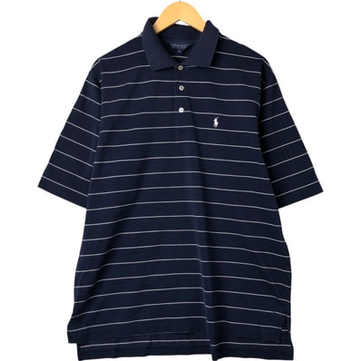 古着 ラルフローレン Ralph Lauren POLO GOLF ポロゴルフ 半袖 ボーダー ポロシャツ メンズXL相当/eaa547100