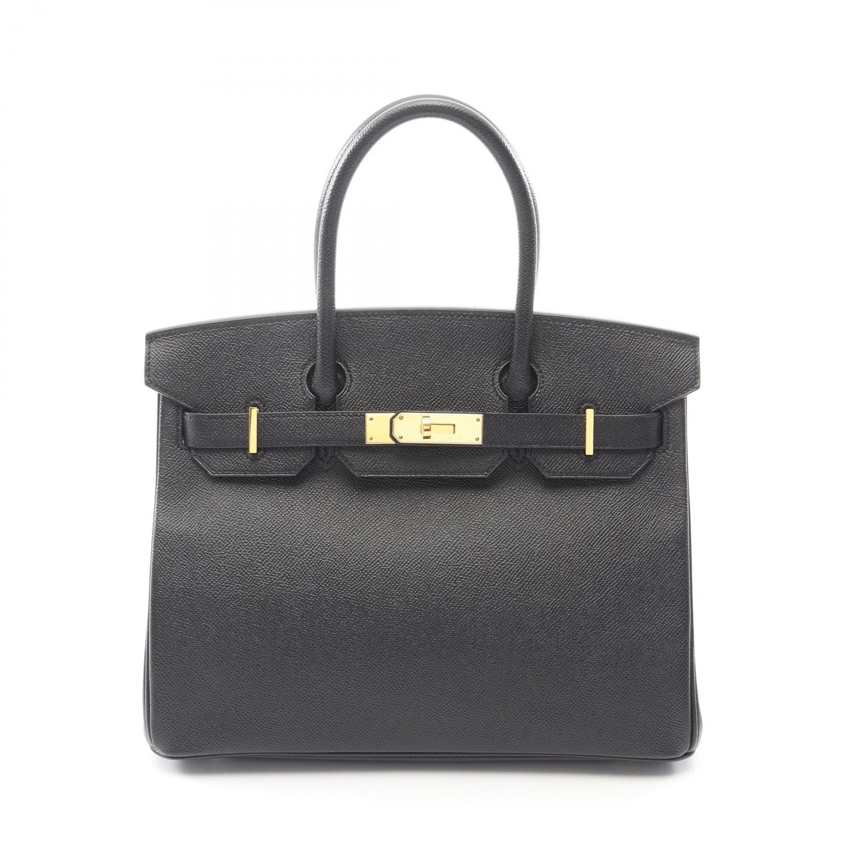 에르메스 HERMES 버킨 30 핸드백 백 가죽 송아지 가죽 (소가죽) 보우 엡손 보우 엡손 블랙 (에르메스) X 인그레이빙 (2016년산) 여성용 블랙 [중고]