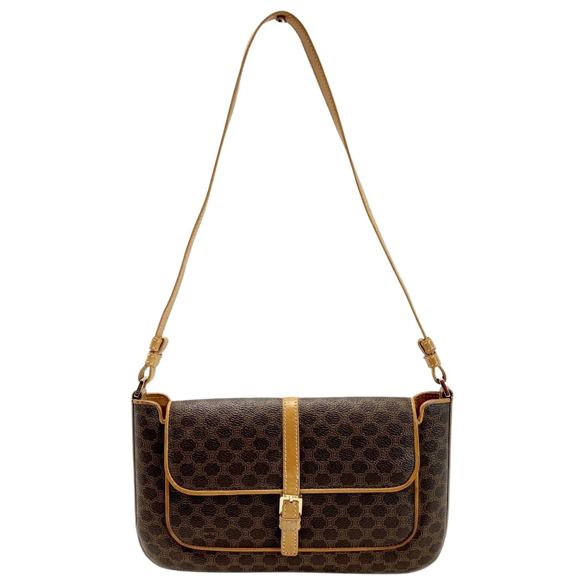 CELINE セリーヌ ワンショルダーバッグ CELINE マカダム柄 ブラウン レディース