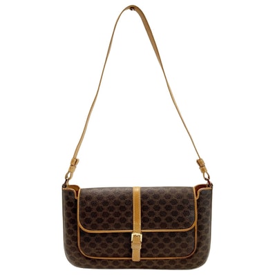 CELINE セリーヌ ワンショルダーバッグ CELINE マカダム柄 ブラウン レディース