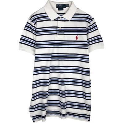 古着 ラルフローレン Ralph Lauren POLO by Ralph Lauren CUSTOM FIT 半袖 ボーダー ポロシャツ メンズM相当/eaa635101
