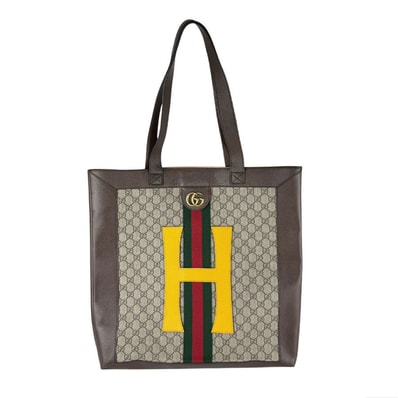 グッチ GUCCI ハンドバッグ トートバッグ オフィディア GGスプリームキャンバス/レザー ブラウン/イエロー ユニセックス 539720【中古】 z11005