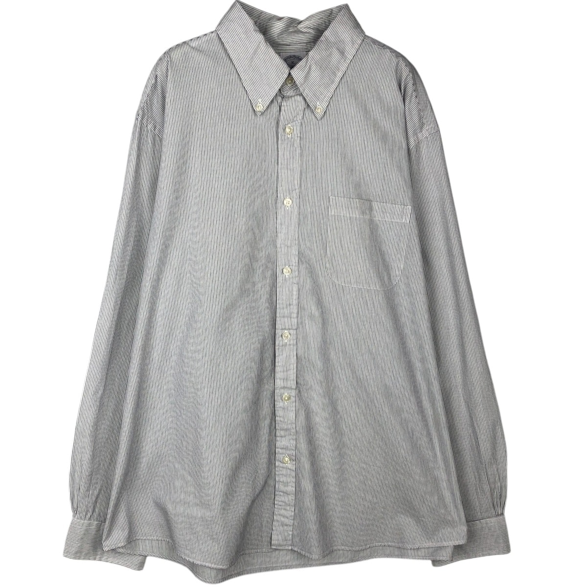 古着 ブルックスブラザーズ Brooks Brothers 1818 長袖 ボタンダウンストライプシャツ メンズXL相当/eaa646575
