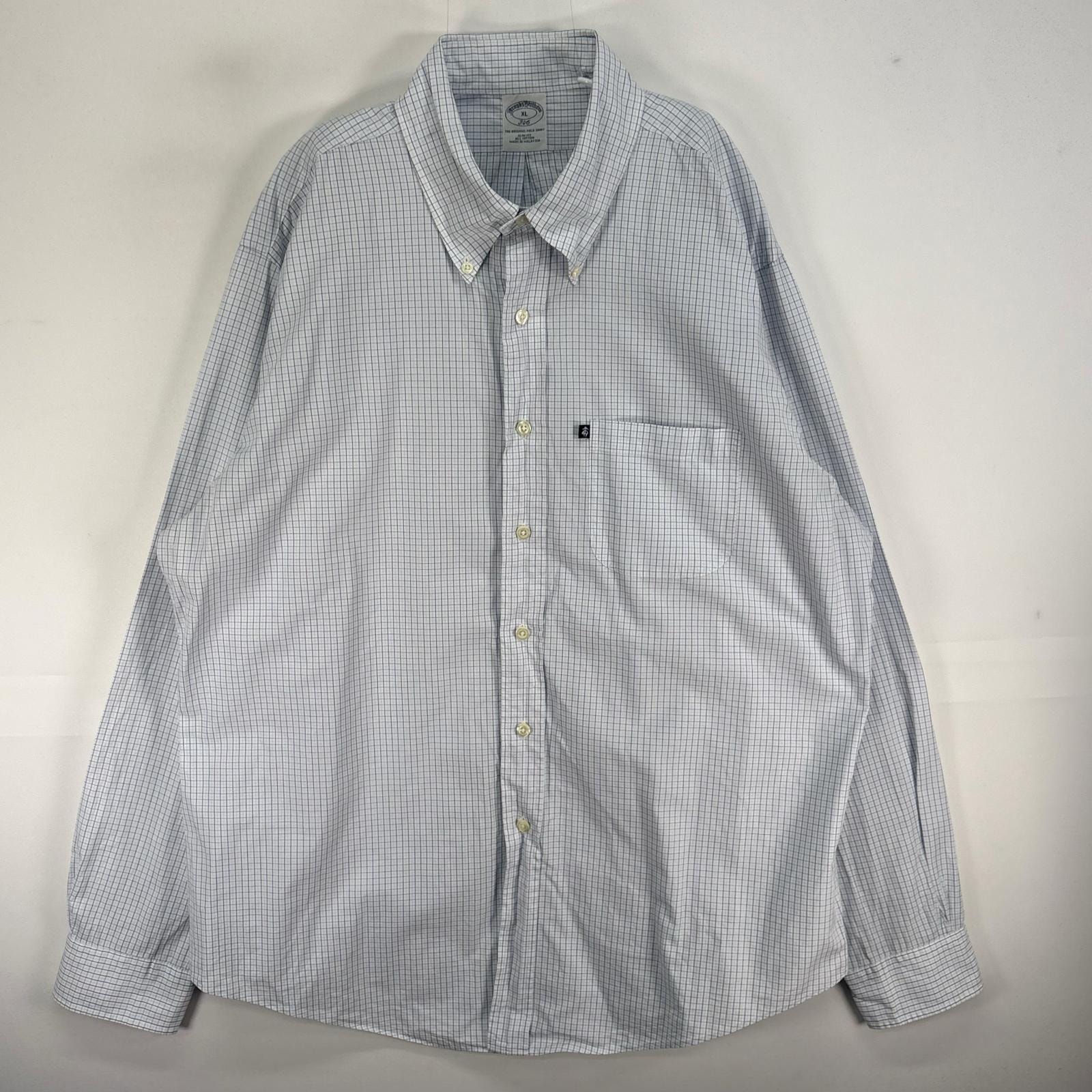 古着 ブルックスブラザーズ Brooks Brothers 長袖シャツ チェック 胸ポケ 346 XL ホワイト系 マルチカラー メンズ