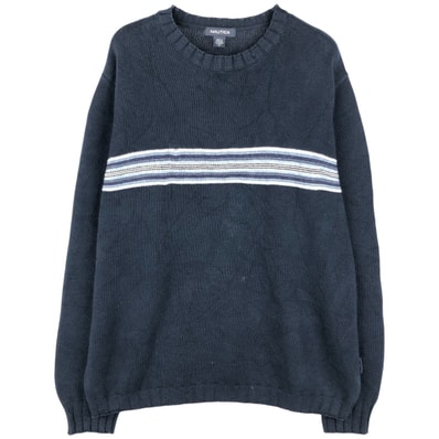 古着 ノーティカ NAUTICA コットンニットセーター メンズL相当/eaa604070
