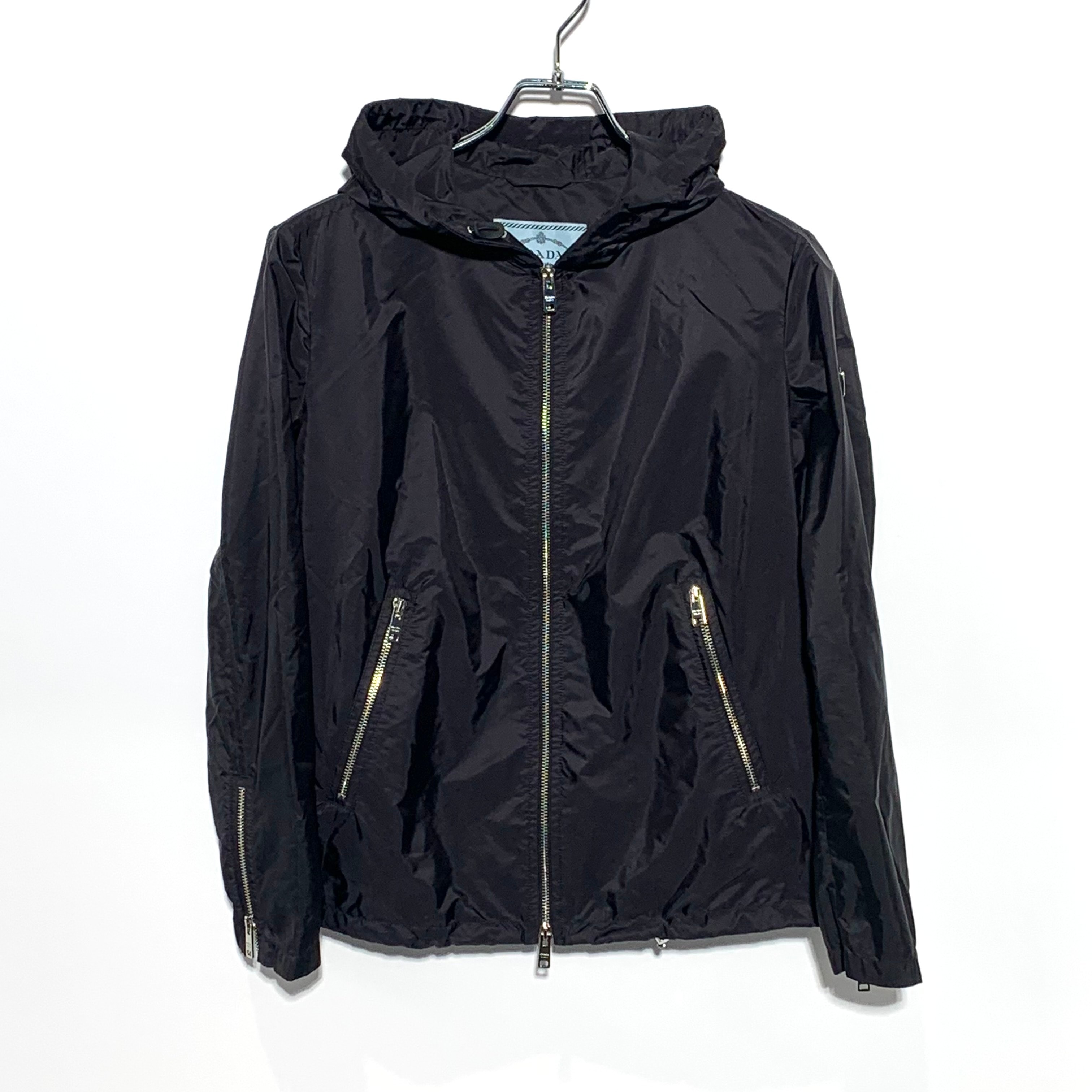 PRADA Women's Double Zip Up Hooded Parka "Black"