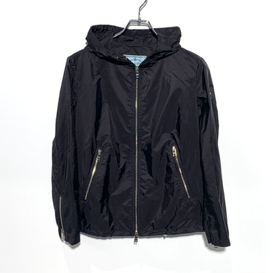 PRADA Women's Double Zip Up Hooded Parka "Black"