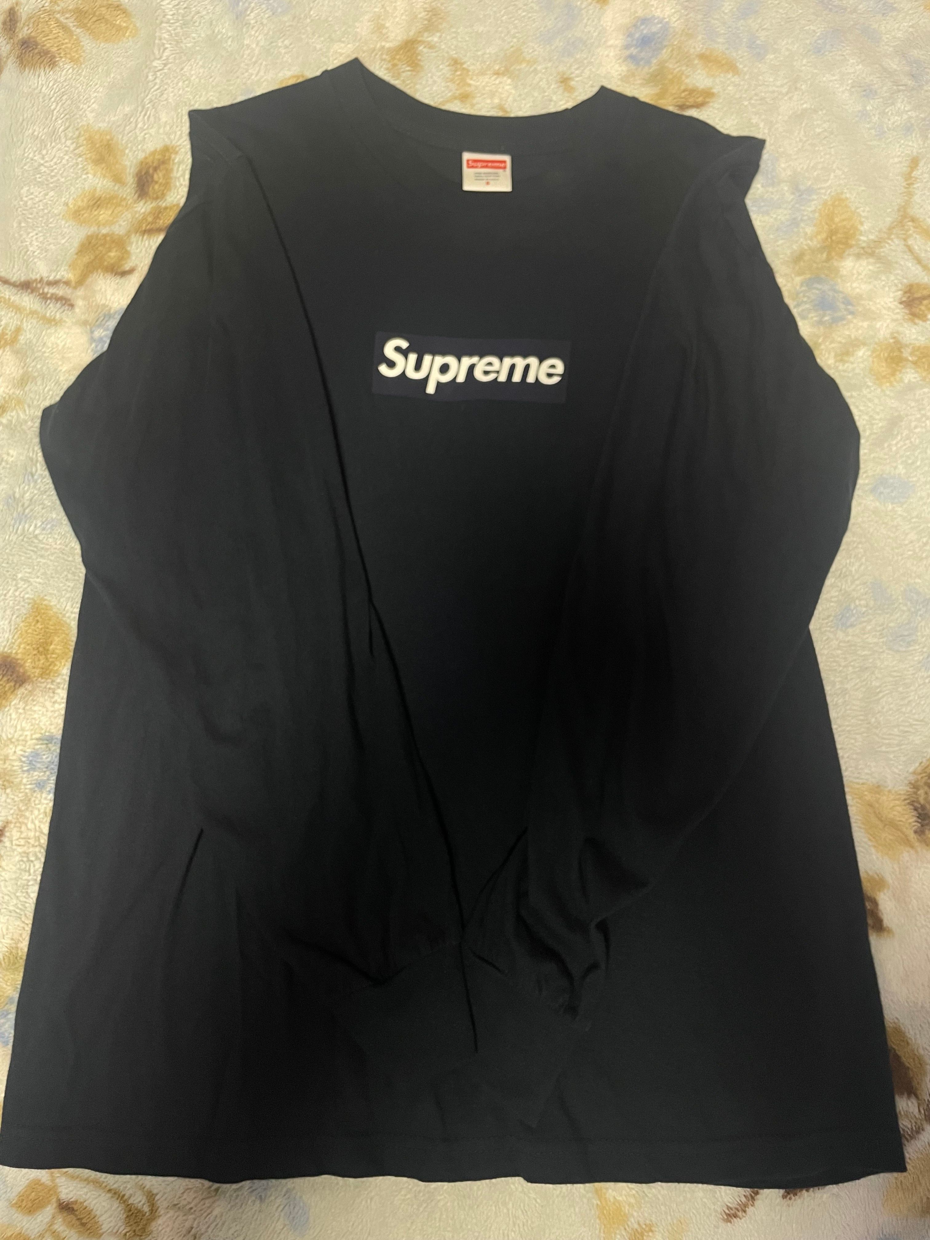 Supreme Box Logo L/S Tee "Navy"