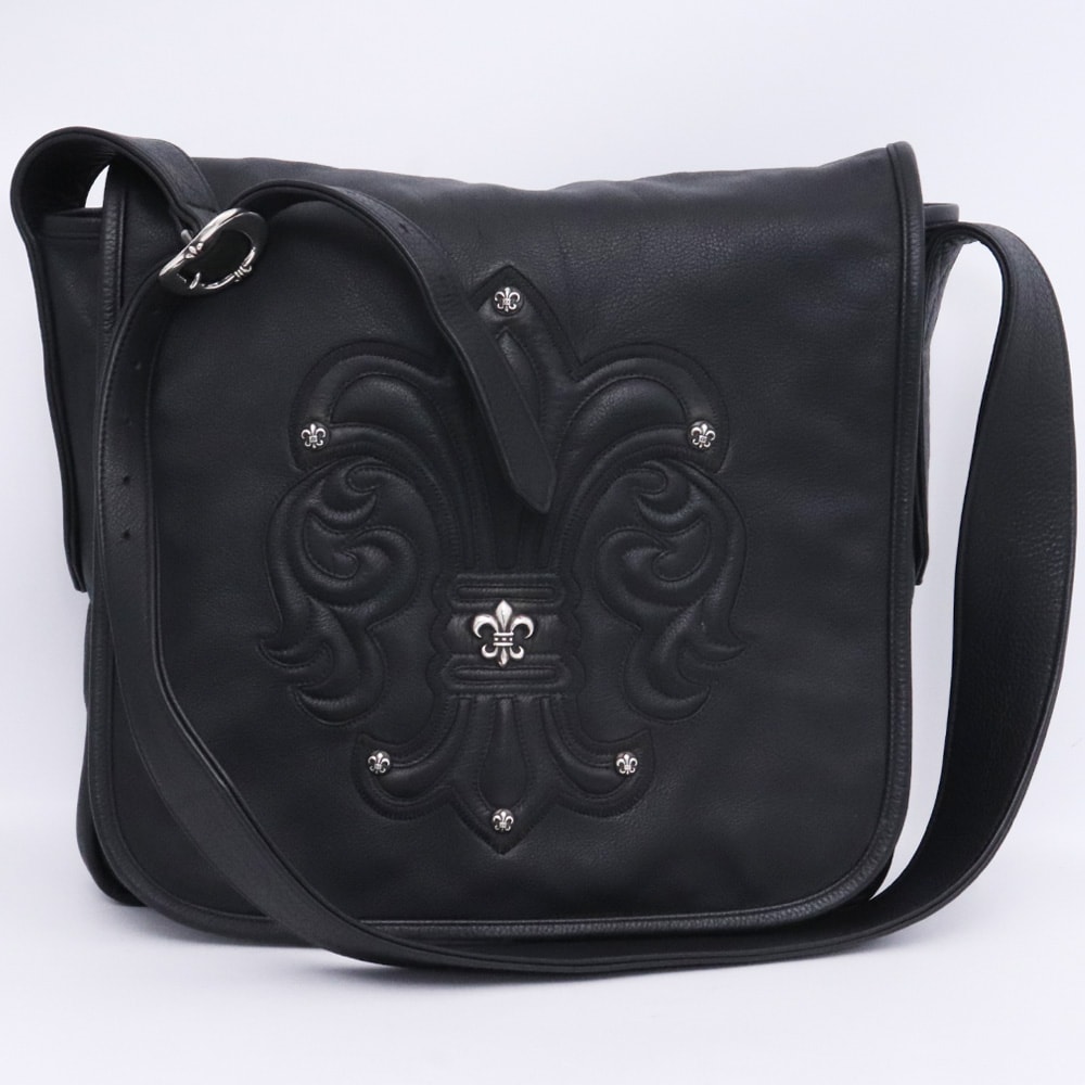 Chrome Hearts Mail Bag BS Flare Patch Leather Shoulder Bag "Black"