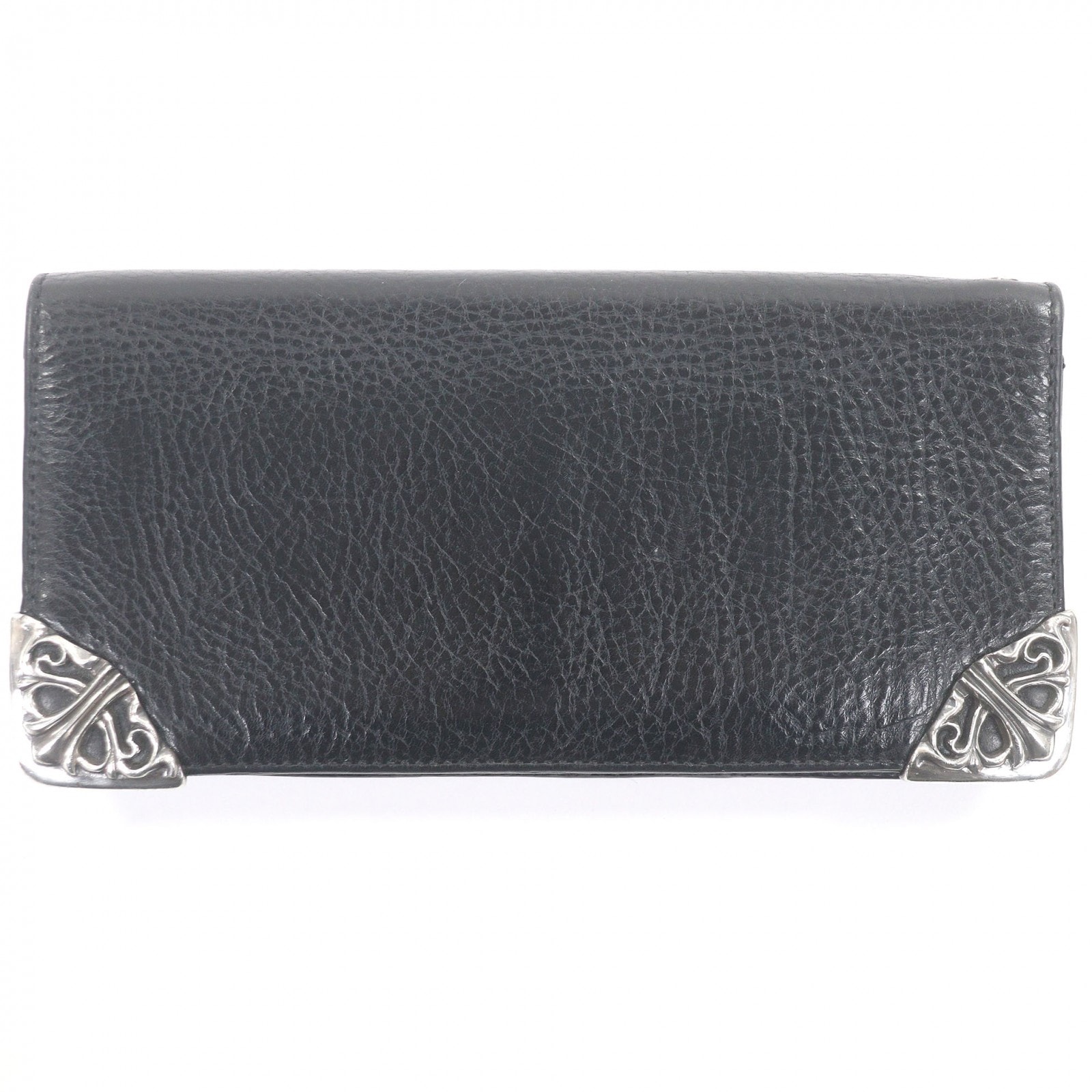 Chrome Hearts Single Fold Long Wallet Tips "Black"