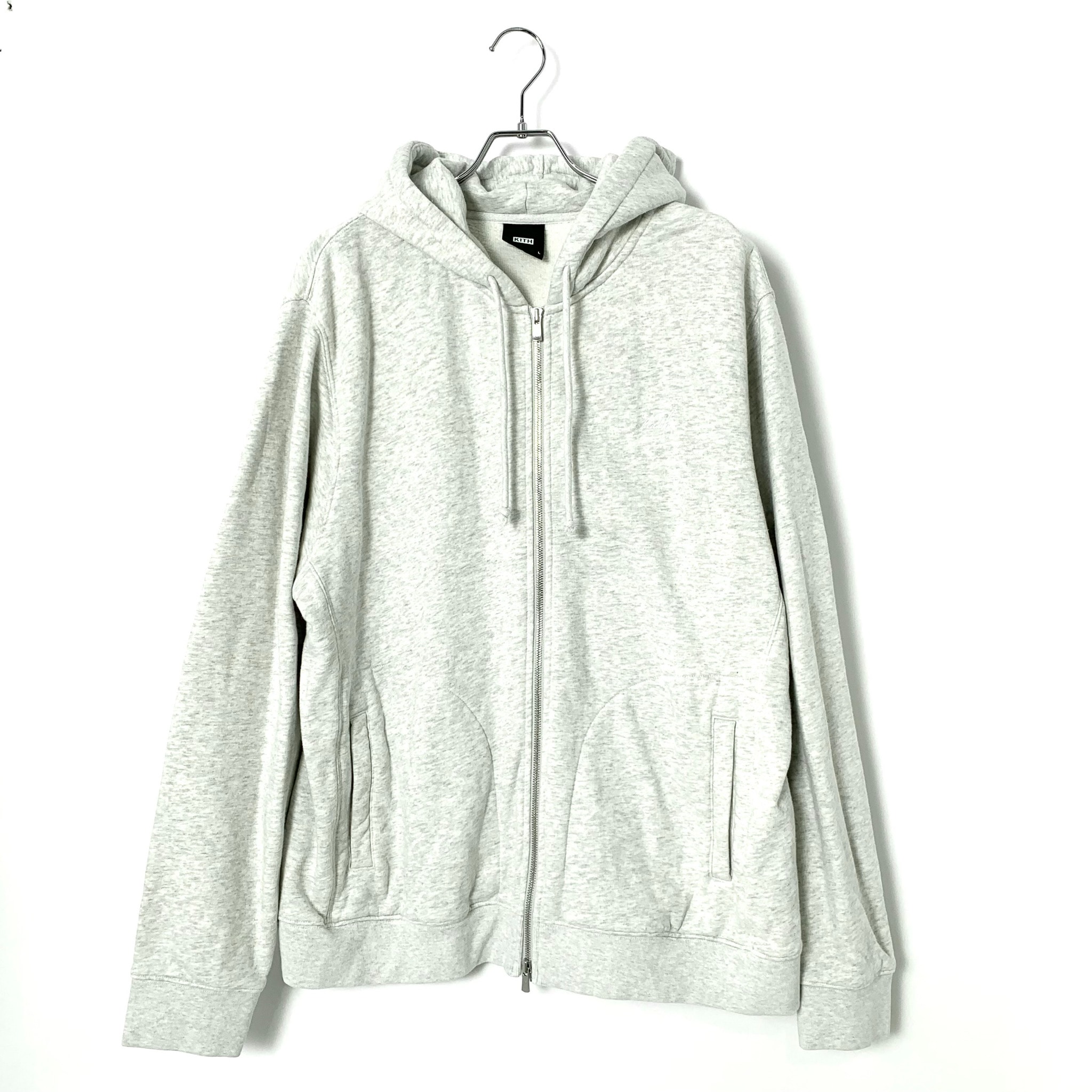 Kith Williams V Zip Up Hoodie "Light Heather Grey"