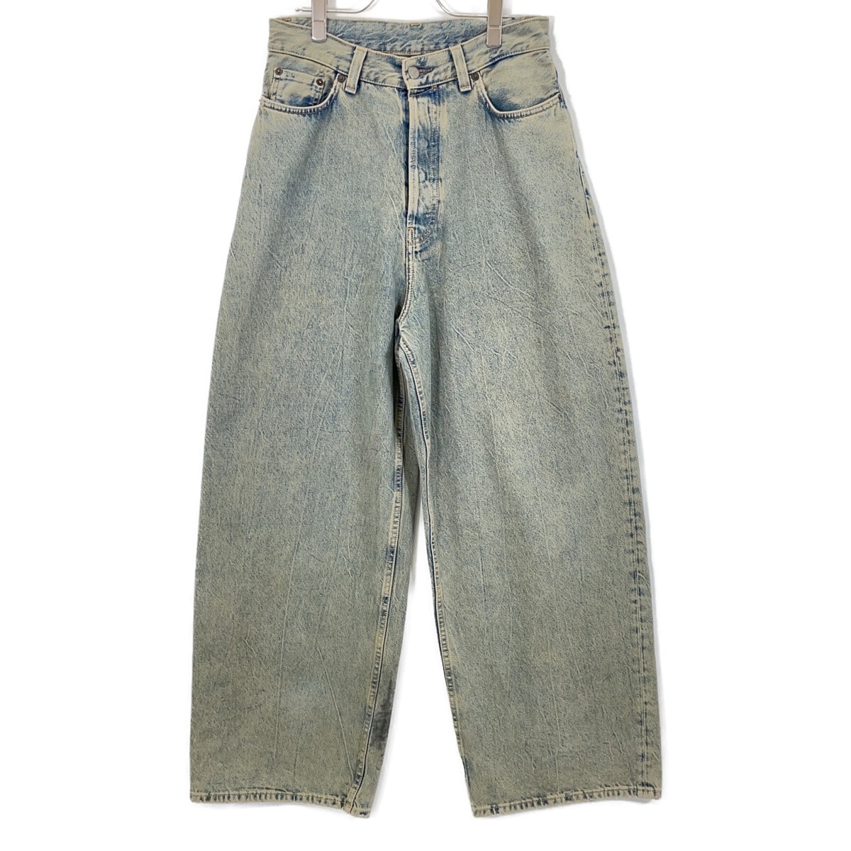 アクネ ストゥディオズ 23F FN A00443 ブルー ボタンフライ Delta Wide Leg Jeans 34