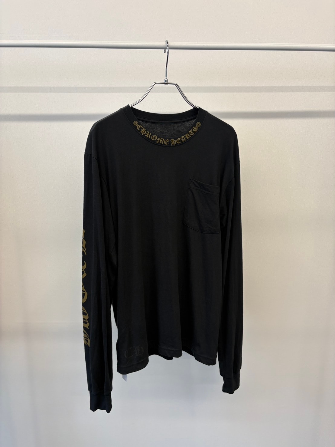 Chrome Hearts Army Green Neck Logo L/S T-Shirt "Black/Army Green"