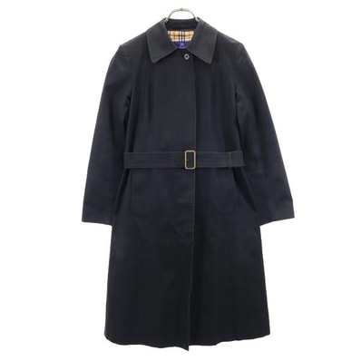 BURBERRY BLUE LABEL バーバリーブルーレーベル 90s オールド ステンカラーコート 38 黒