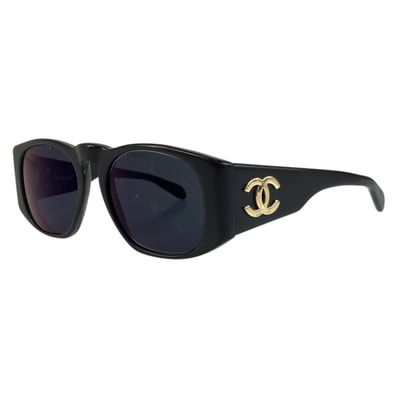 CHANEL シャネル ココマーク ブラック 黒 プラスチック サングラス ウェリントン 602485 【中古】