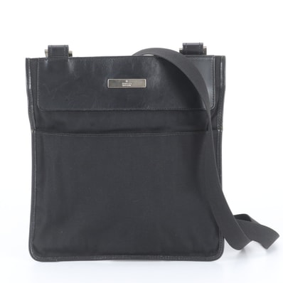 グッチ019 0348 ショルダーバッグ レザー×キャンバス