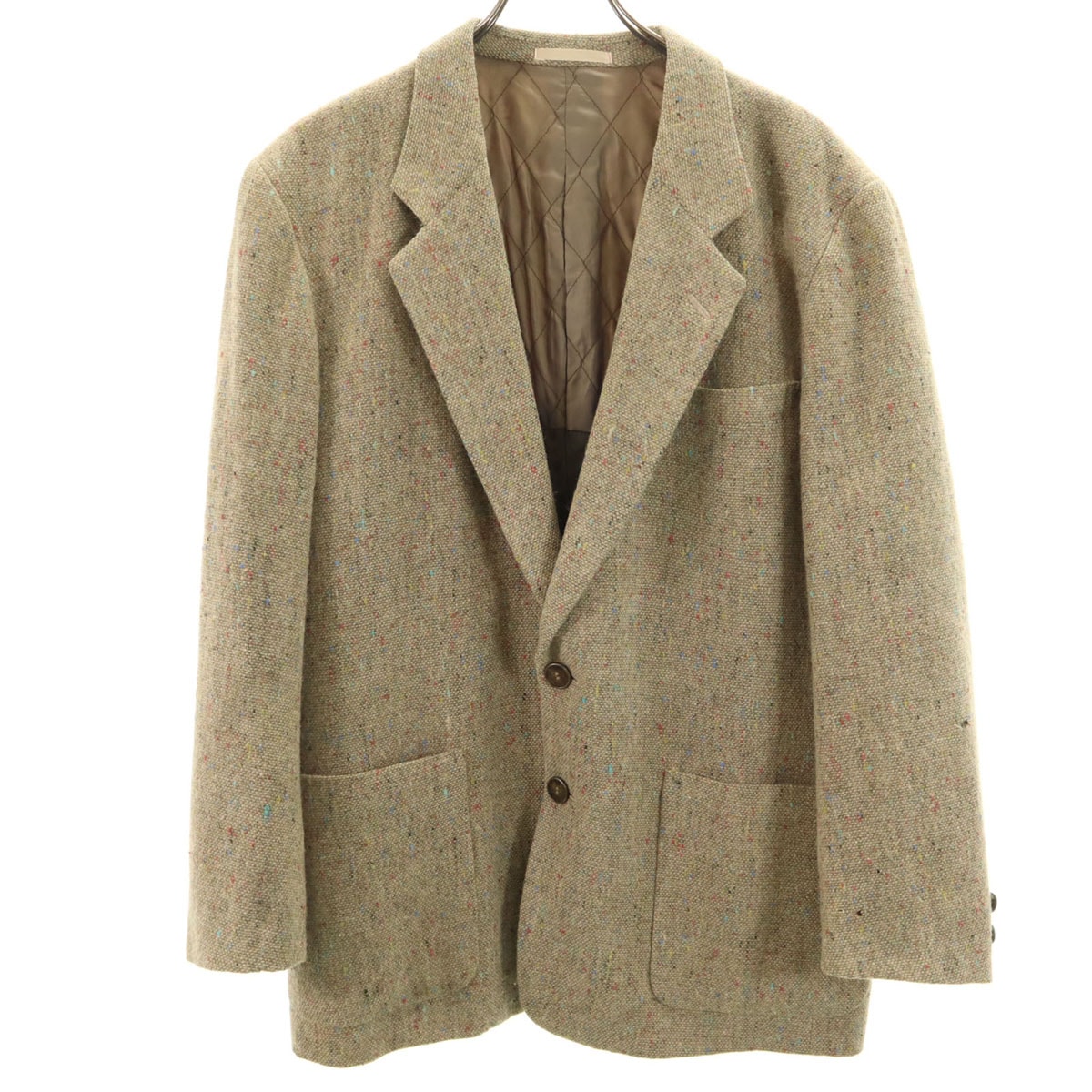 LANVIN STUDIO ランバンスタジオ 90s オールド ネップ テーラードジャケット 48 ベージュ