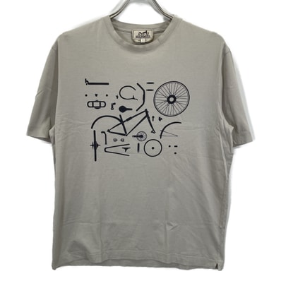 エルメス 71-5732 コットン100% 自転車パーツ Tシャツ S