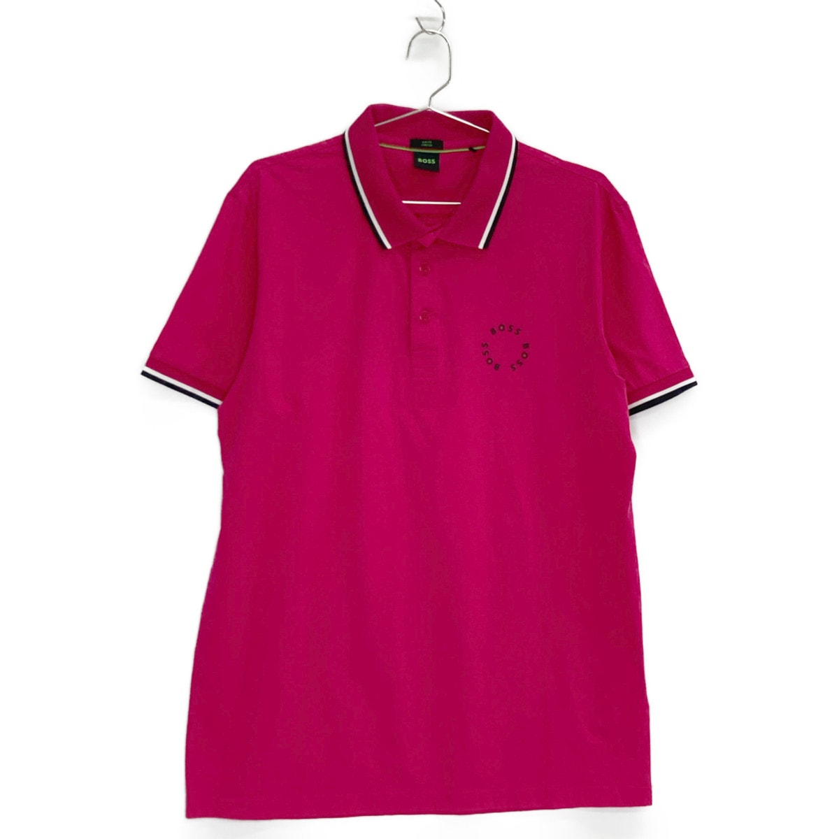 ヒューゴボス ピンク ゴルフポロシャツ L
