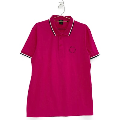 ヒューゴボス ピンク ゴルフポロシャツ L