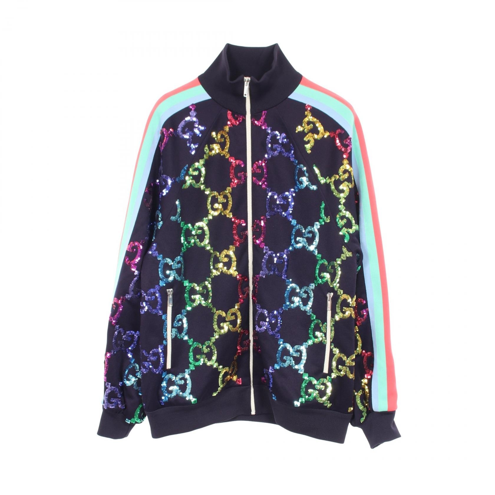 グッチ GUCCI GGスパンコール 衣料品 アウター コットン ポリエステル メンズ ネイビー系 / マルチカラー 546393 【中古】