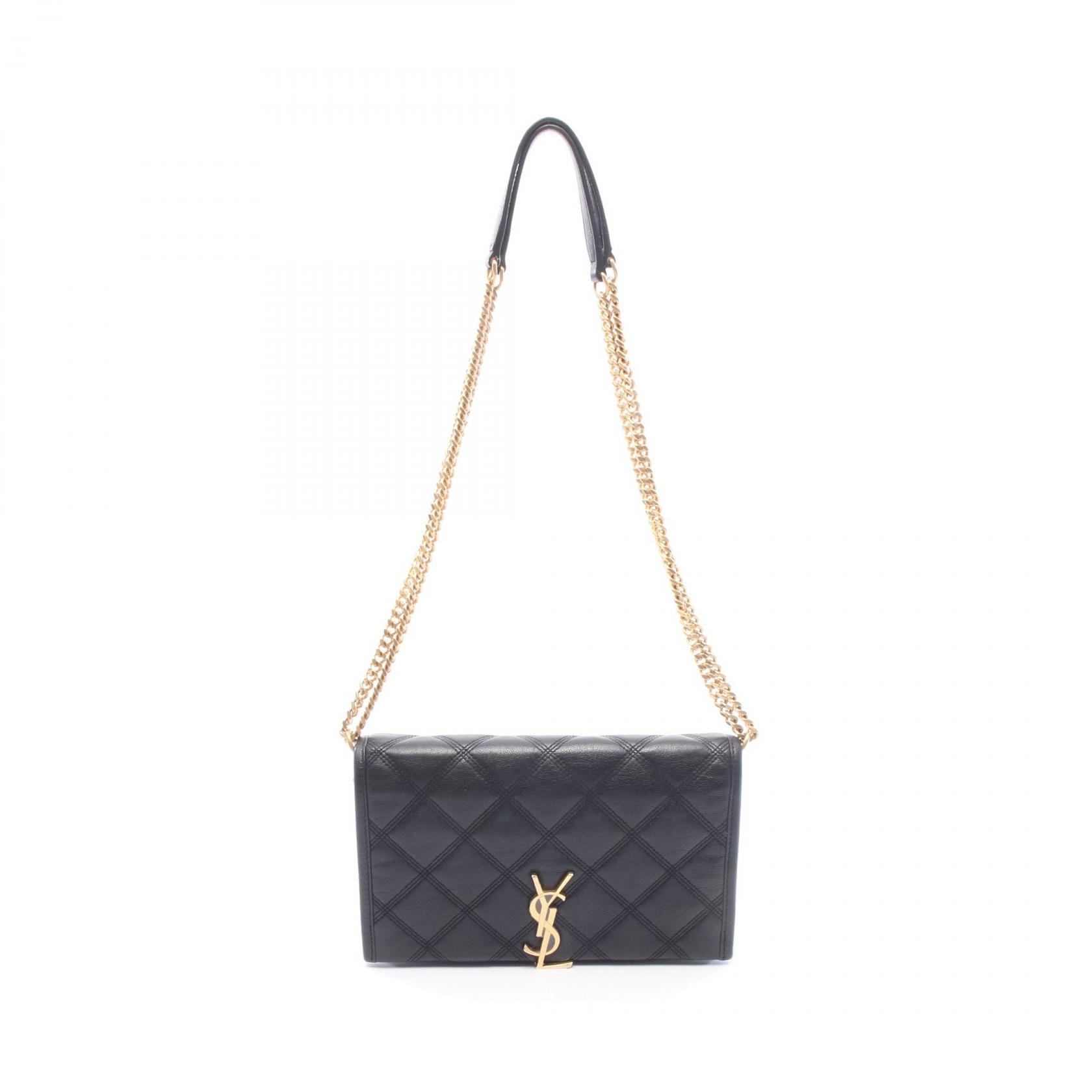サンローランパリ SAINT LAURENT PARIS BECKY ベッキー ショルダーバッグ バッグ レザー レディース ブラック系 585031 【中古】