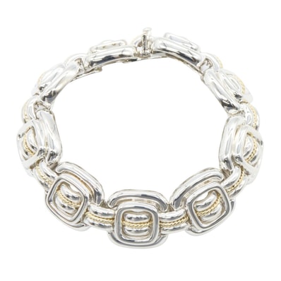 ティファニー TIFFANY&CO シグネチャー ブレスレット ブレスレット アクセサリー シルバー925 K18(イエローゴールド) メンズ レディース ゴールド系 / シルバー系 【中古】