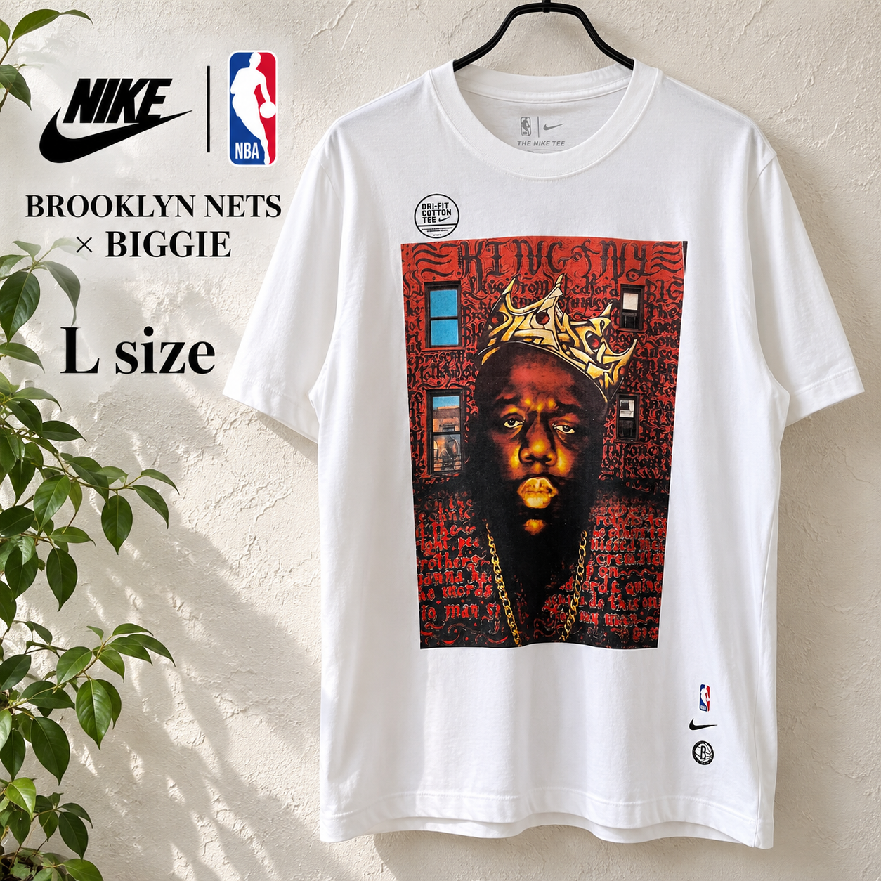 NIKE NBA ブルックリンネッツ BIGGIE Tシャツ L DRI-FIT