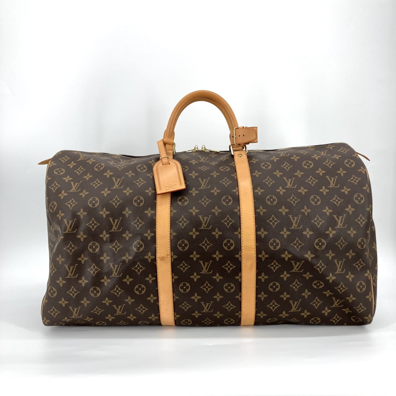 LOUIS VUITTON(ルイ・ヴィトン) キーポル60 モノグラムキャンバス レザー タグ付 M41422 ボストンバッグ ブラウン×ゴールド