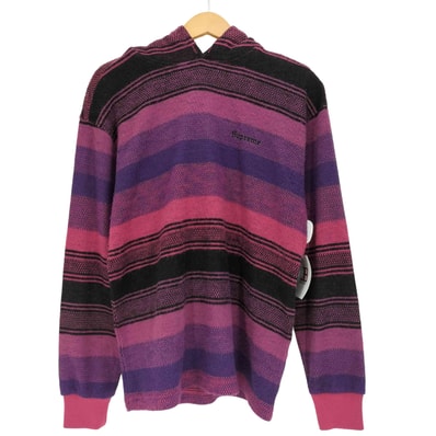 18AW Knit Stripe Hooded L/S Top【1143210590035】