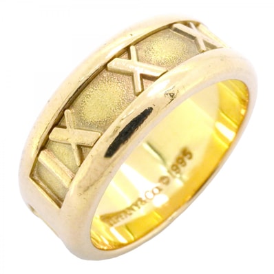 ★最終価格【6jdb0013】ティファニー リング アトラス K18YG イエローゴールド 9号【中古】レディース